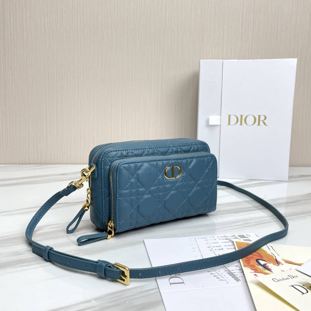 Best Replica Christian Dior Caro Double Calfskin Pouch - Colareps