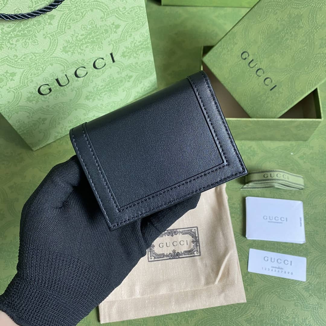 Best Replica Gucci Diana Leather Card Case Wallet Replica 658244 - Colareps