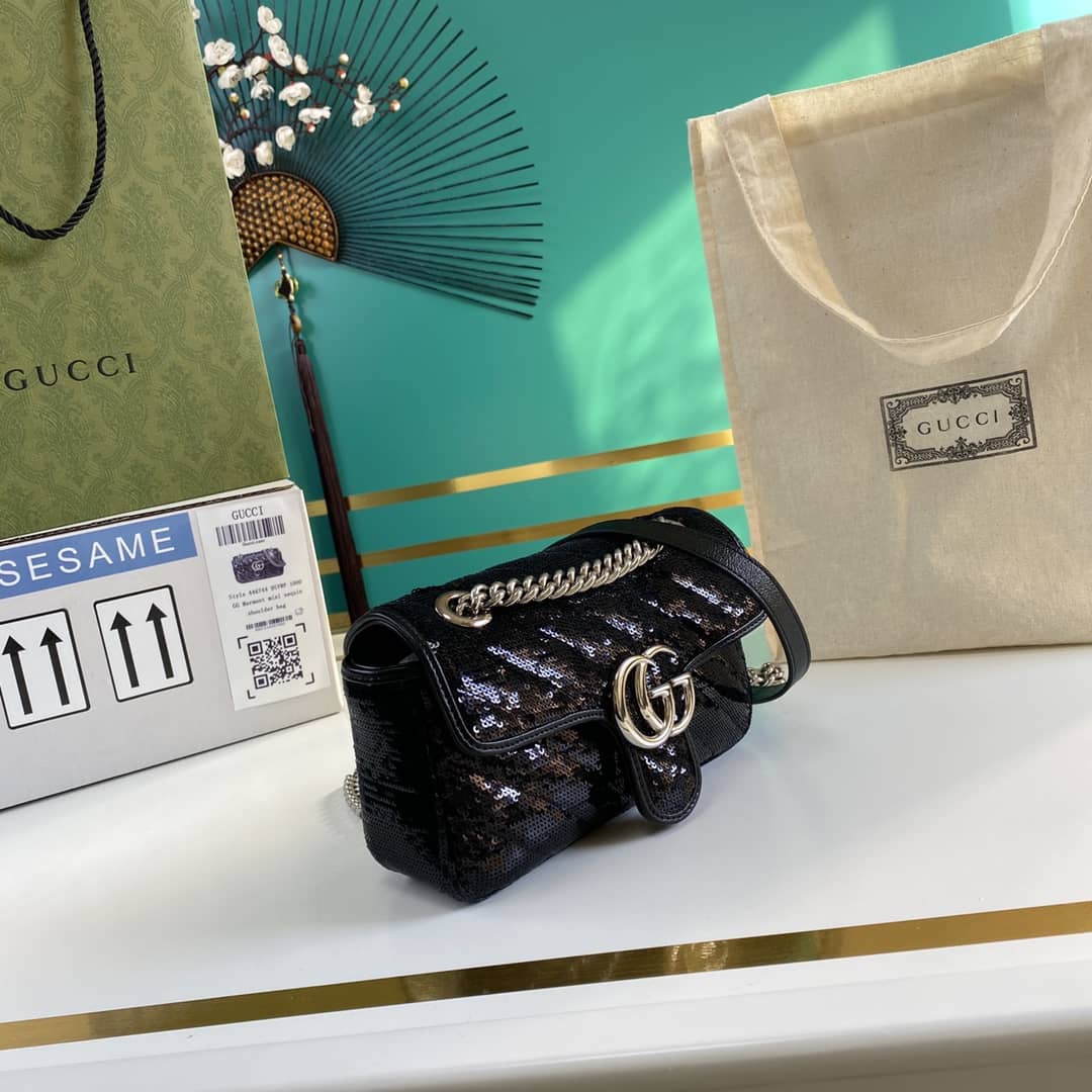 Best Replica Gucci Marmont GG Matelasse Leather Mini Shoulder Bag Replica 446744 - Colareps