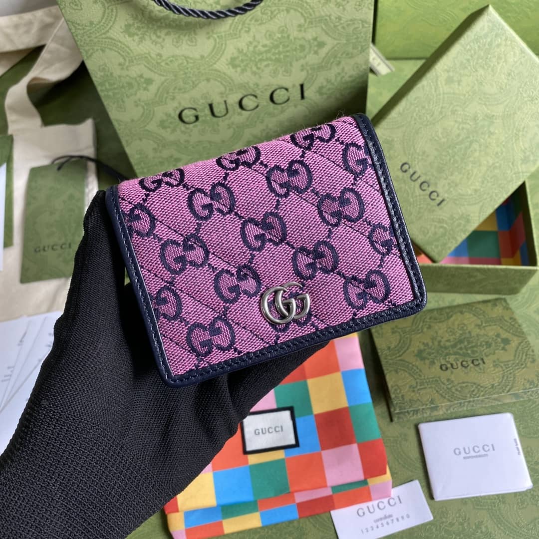 Best Replica Gucci GG Marmont Card Case Replica 466492 - Colareps
