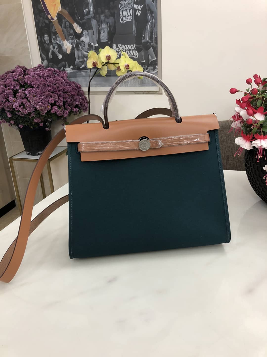 Best Replica Replica Hermes Birkin Bag 31 Canvas Leather HerBag - Colareps