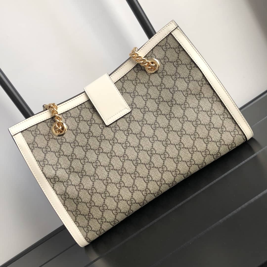Best Replica Gucci Padlock Medium GG Supreme Shoulder Bag Replica Gray White 479197 - Colareps