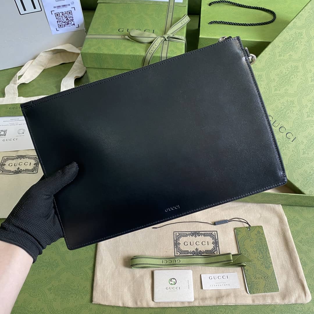Best Replica Gucci GG Marmont Leather Pouch Replica 475317 - Colareps