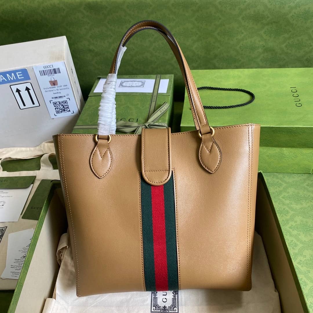 Best Replica Gucci Double G Leather Small Tote Replica 652680 - Colareps