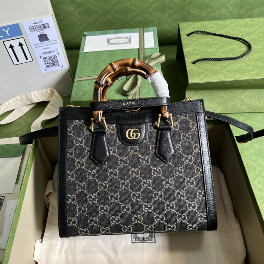 Best Replica Gucci Diana GG Small Black 660195 Replica Tote Bag - Colareps