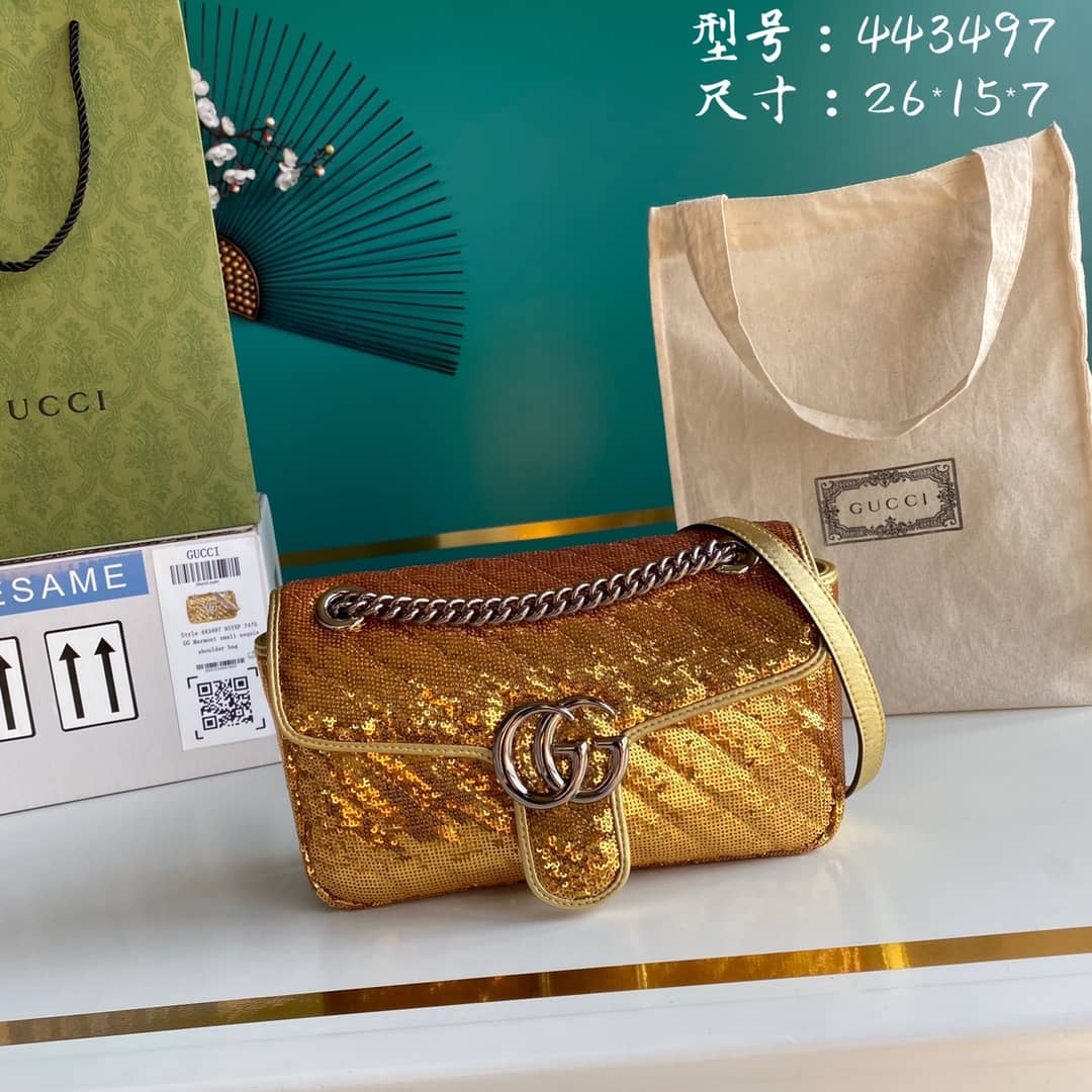 Best Replica Gucci Marmont GG Small matelassé Shoulder Bag Replica 443497 - Colareps