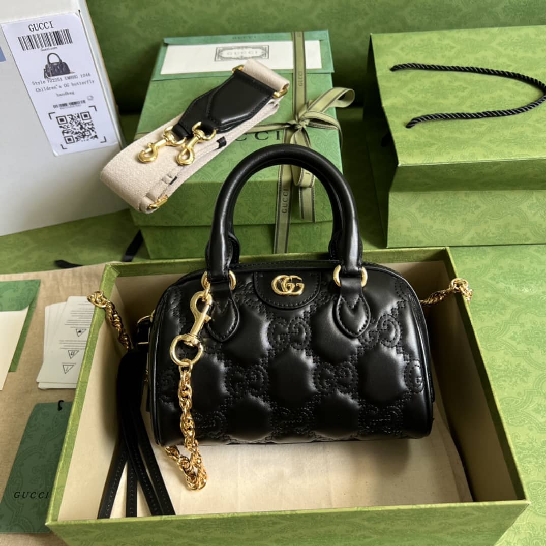Best Replica Gucci GG Matelassé Leather Top Handle Shoulder Bag 702251 Replica - Colareps