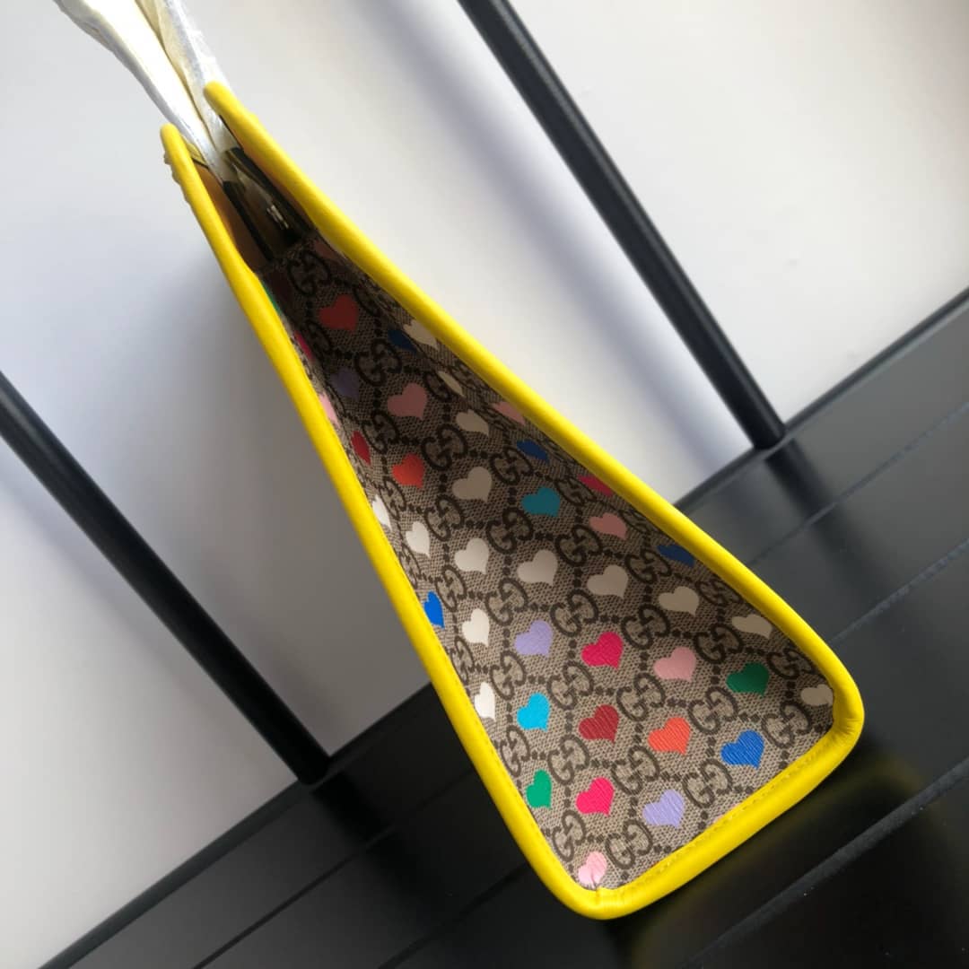 Best Replica Gucci GG Supreme Kids Girl Tote Replica Yellow 605614 - Colareps