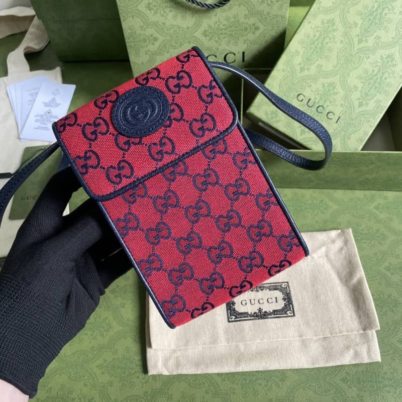 Best Replica Gucci GG Multicolor Mini Bag Replica Red 657582 - Colareps