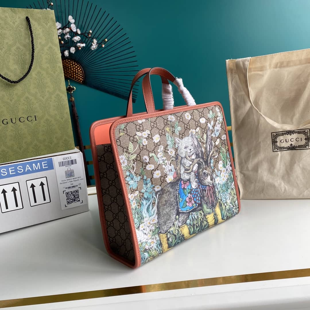 Best Replica Gucci GG Printed Multicolor Kids Girl Tote Replica 605614 - Colareps