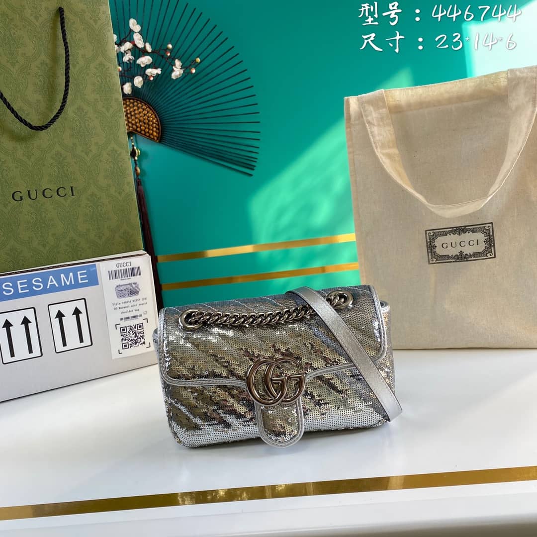 Best Replica Gucci Marmont GG Matelasse Leather Mini Shoulder Bag Replica 446744 - Colareps