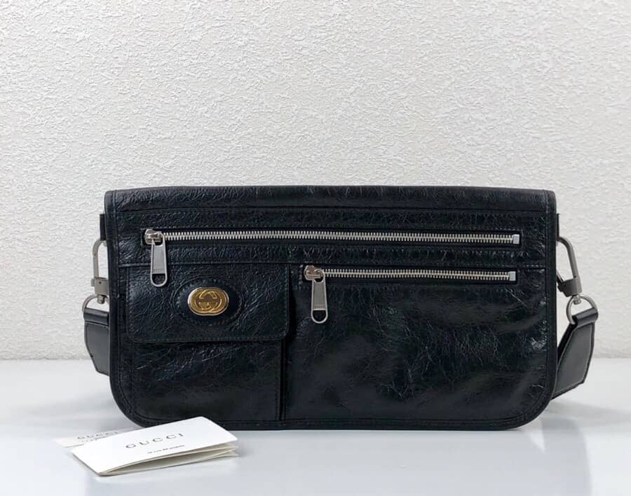Best Replica Gucci Unisex Morpheus Leather Messenger Bag Replica 575837 - Colareps