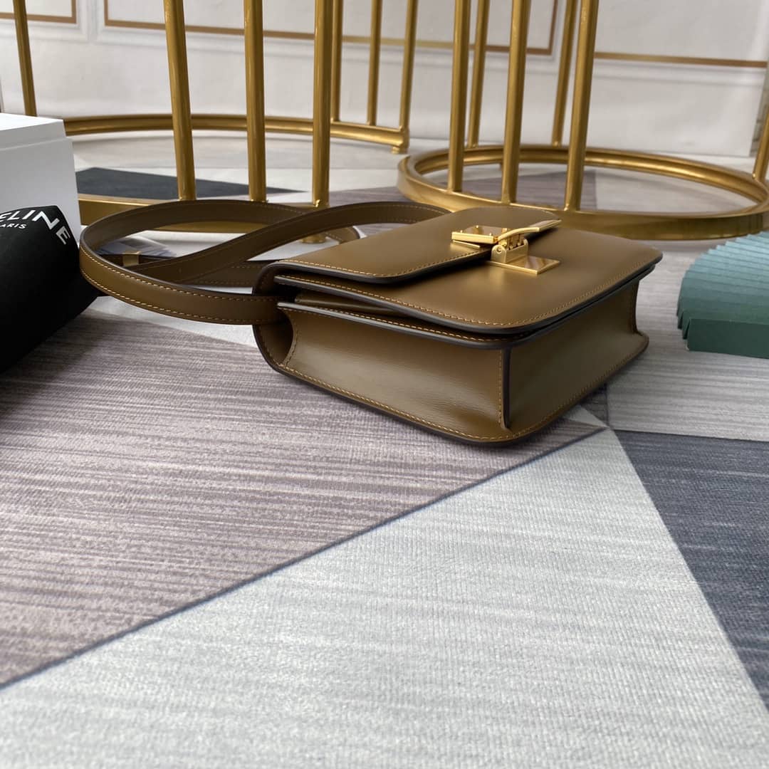 Best Replica Celine Bag Dupe Triomphe Teen 18.5CM Replica Calfskin Handbag - Colareps