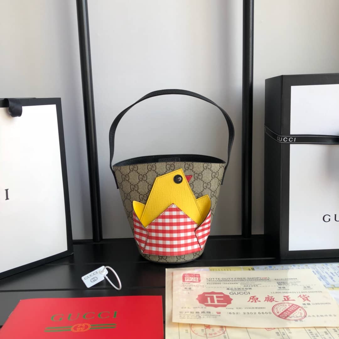Best Replica Gucci Children GG Chick Bucket Bag 606193 - Colareps