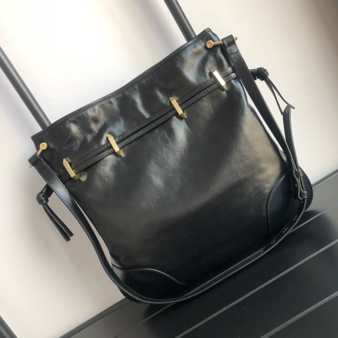 Best Replica Gucci 1955 Horsebit Messenger Bag Replica Black 602089 - Colareps