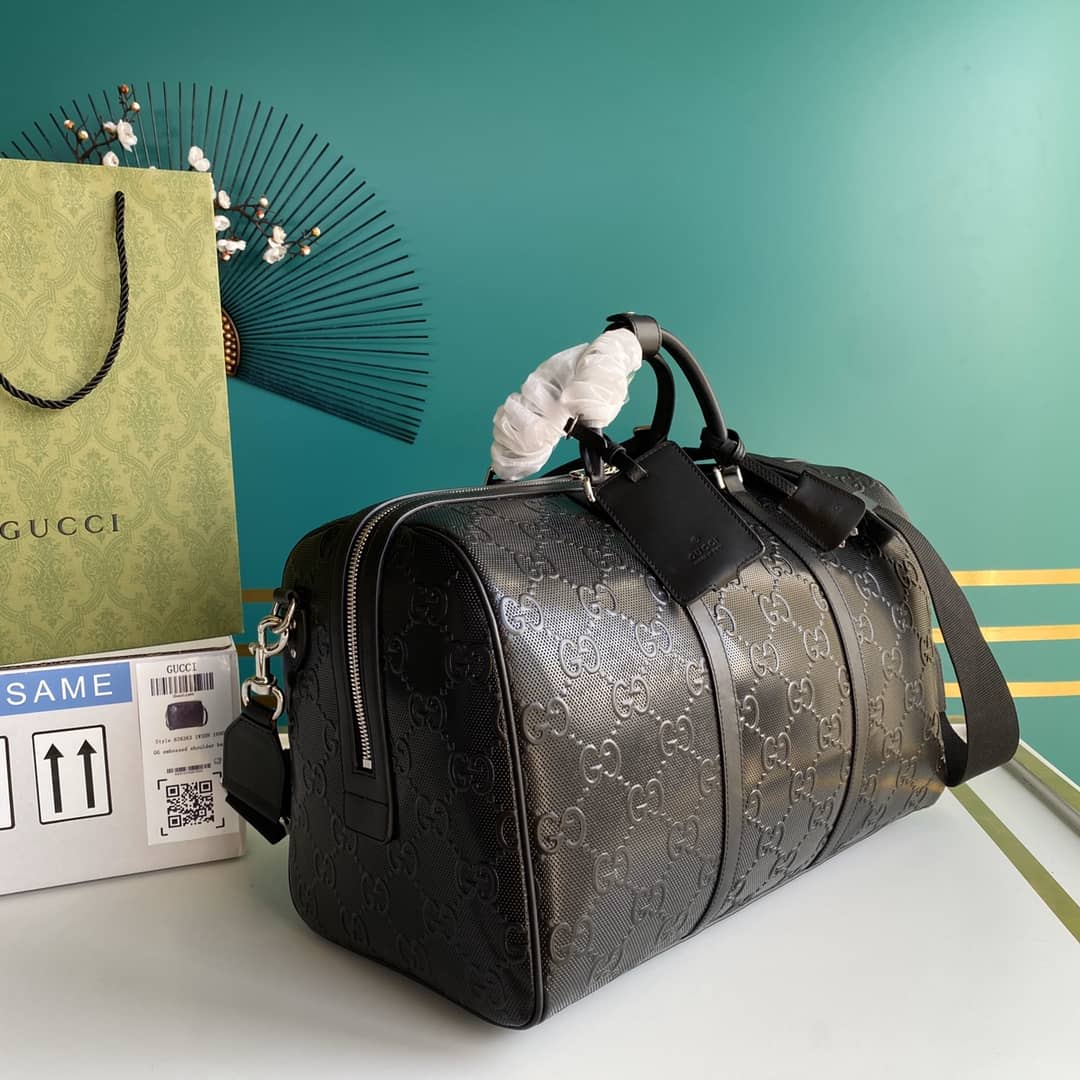 Best Replica Gucci GG Embossed Duffle Bag Replica 625768 - Colareps