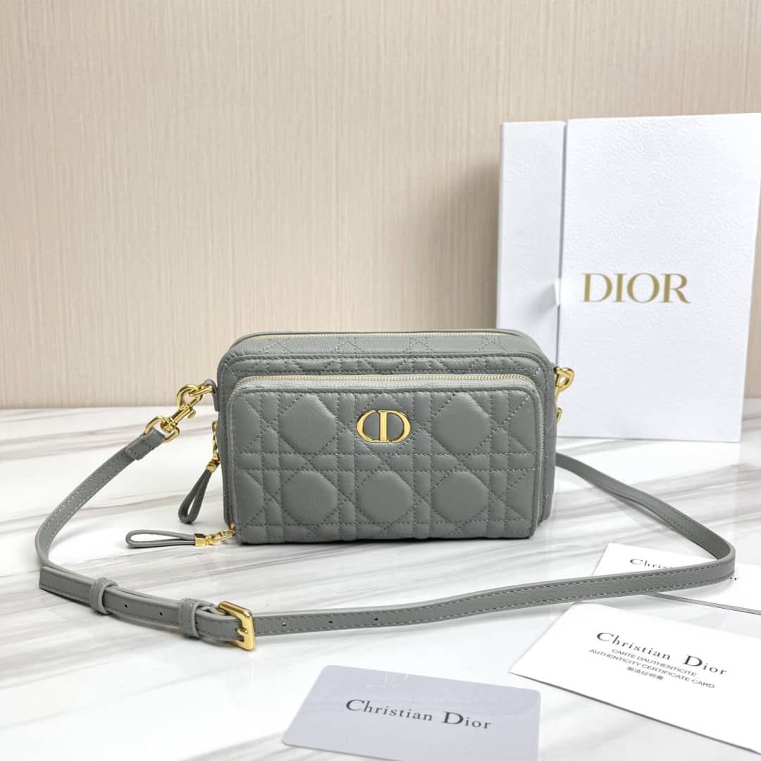 Best Replica Christian Dior Caro Double Calfskin Pouch - Colareps