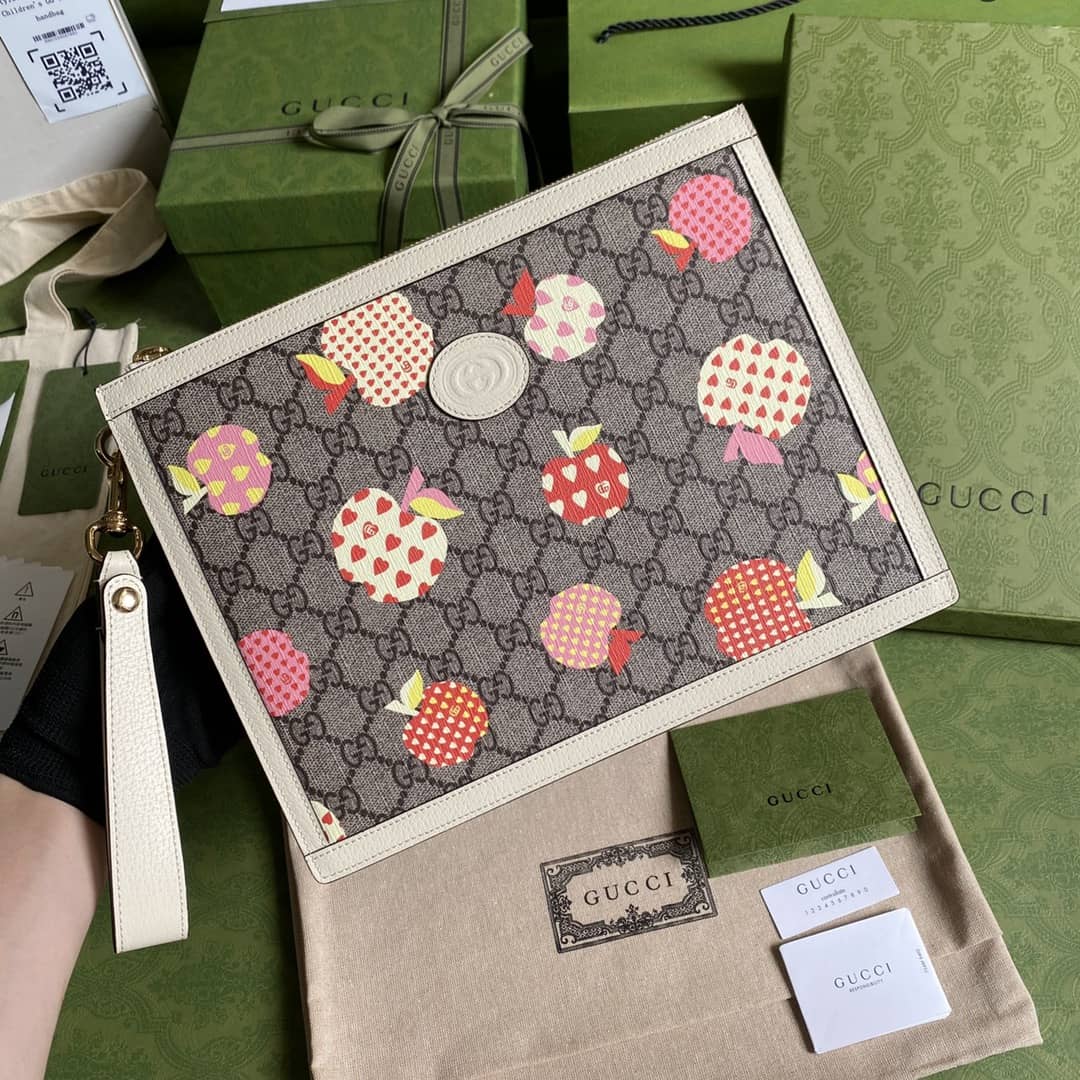 Best Replica Gucci Purse Dupes Les Pommes Zip Pouch 664113 - Colareps