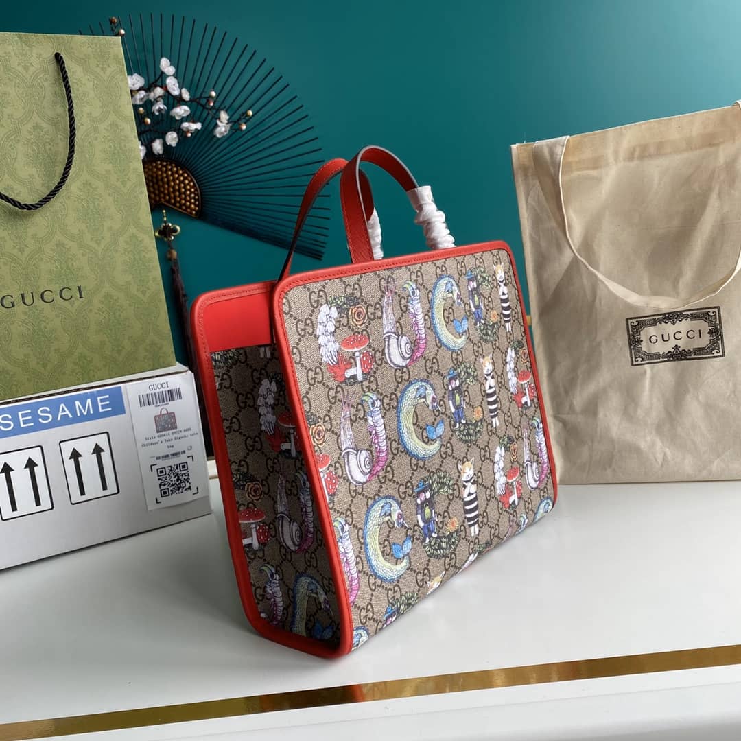 Best Replica Gucci GG Printed Multicolor Kids Girl Tote Replica 605614 - Colareps