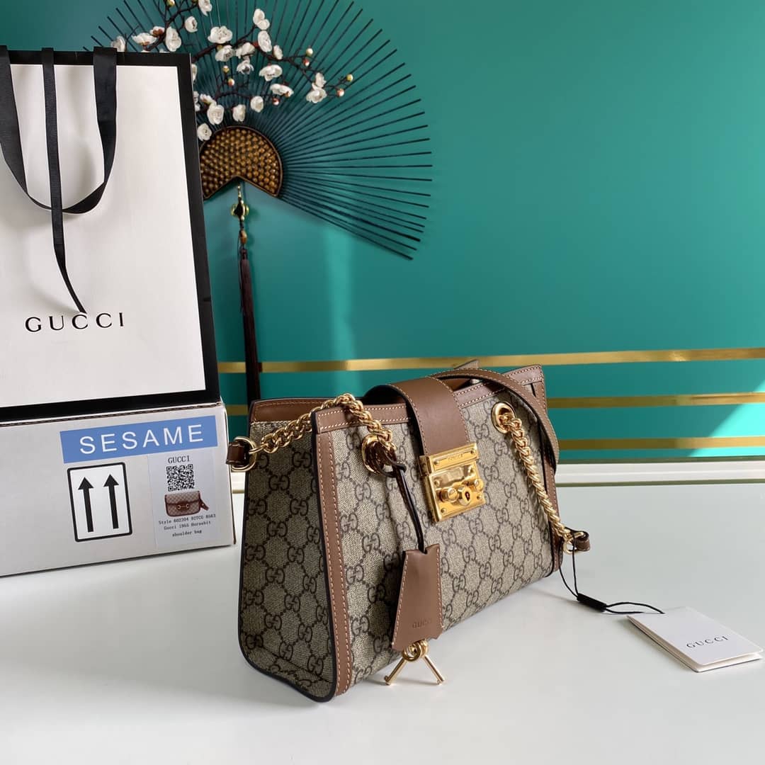 Best Replica Gucci Padlock Small Berry Tote Replica 498156 - Colareps