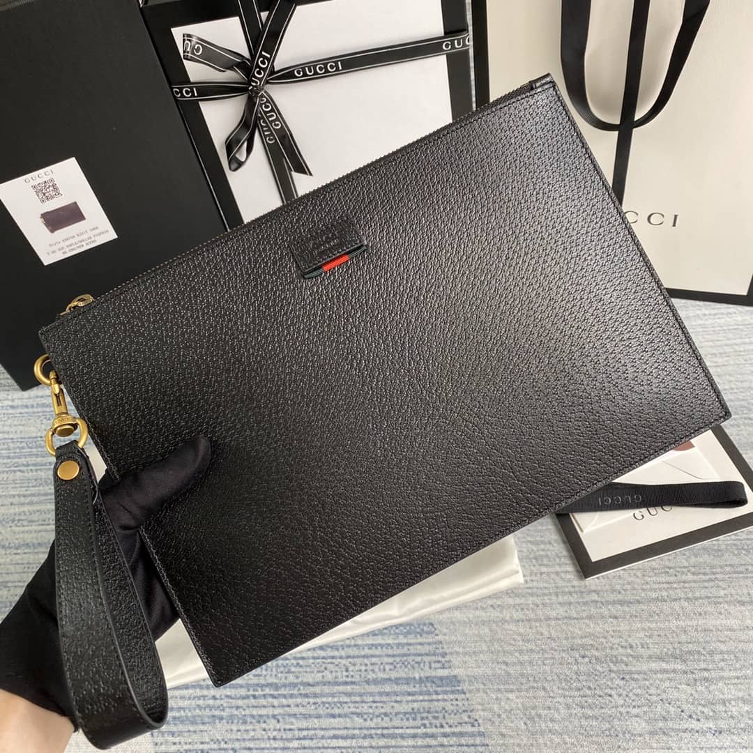 Best Replica Gucci Purse Dupes Mens Leather Pouch With Web Agora428758 - Colareps