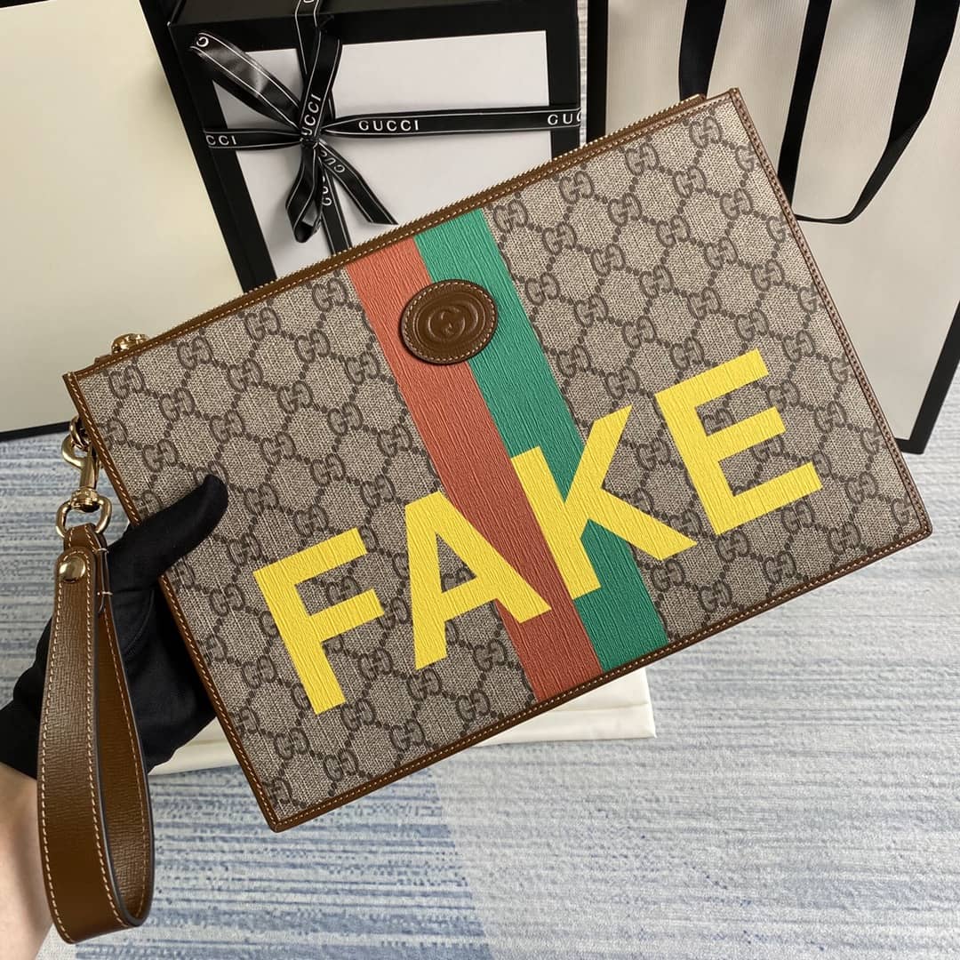 Best Replica Gucci GG Supreme With Print Clutch Replica 636171 - Colareps