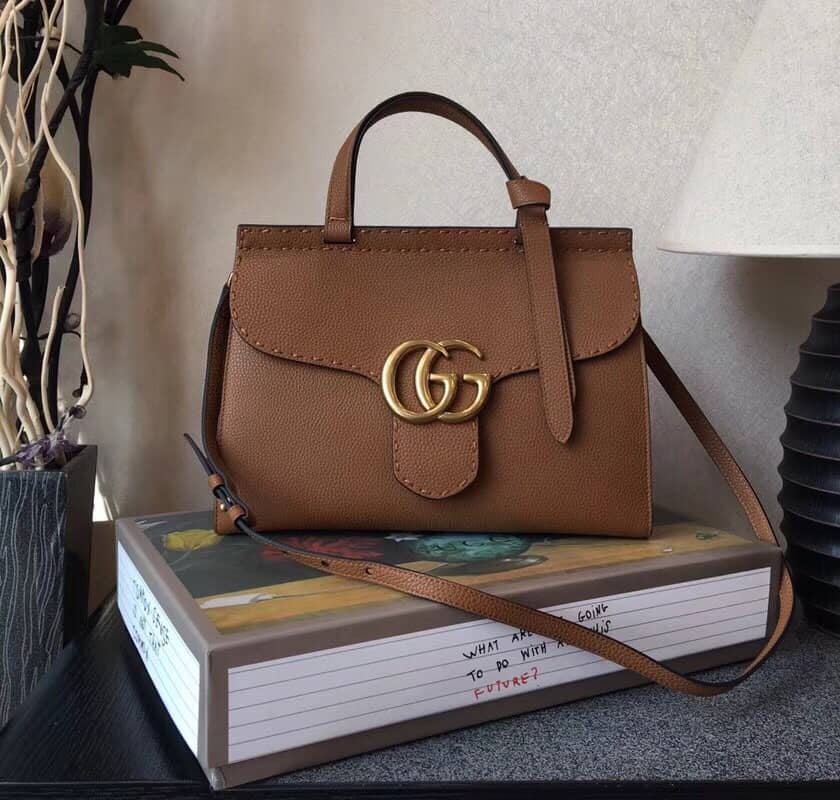 Best Replica Gucci GG Marmont 2Way Shoulder Bag Replica Brown 421890 - Colareps
