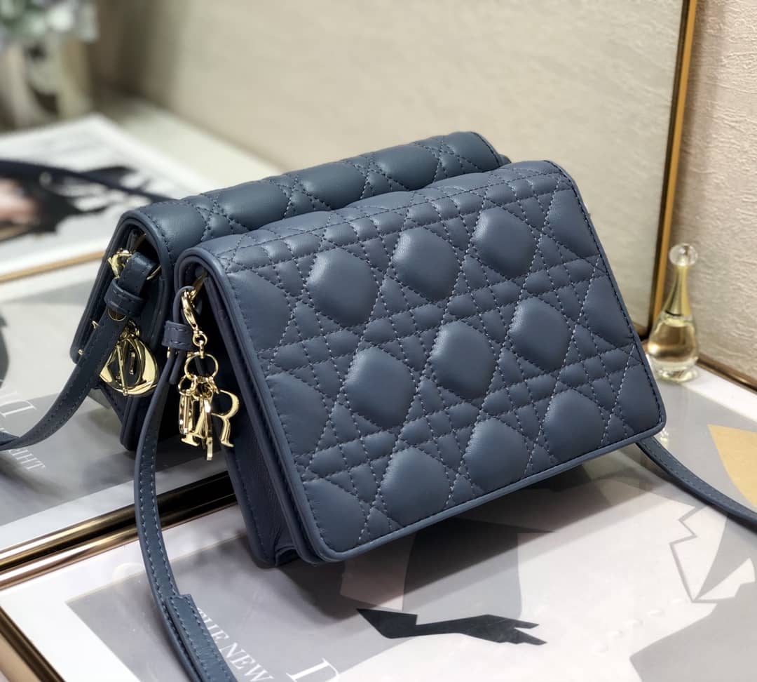 Best Replica Lady Dior Dupe Cannage Calfskin Pouch - Colareps