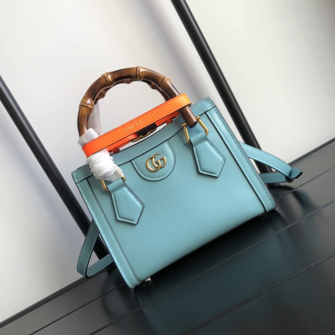 Best Replica Gucci Diana Mini Bamboo Tote Bag Replica Blue 655661 - Colareps