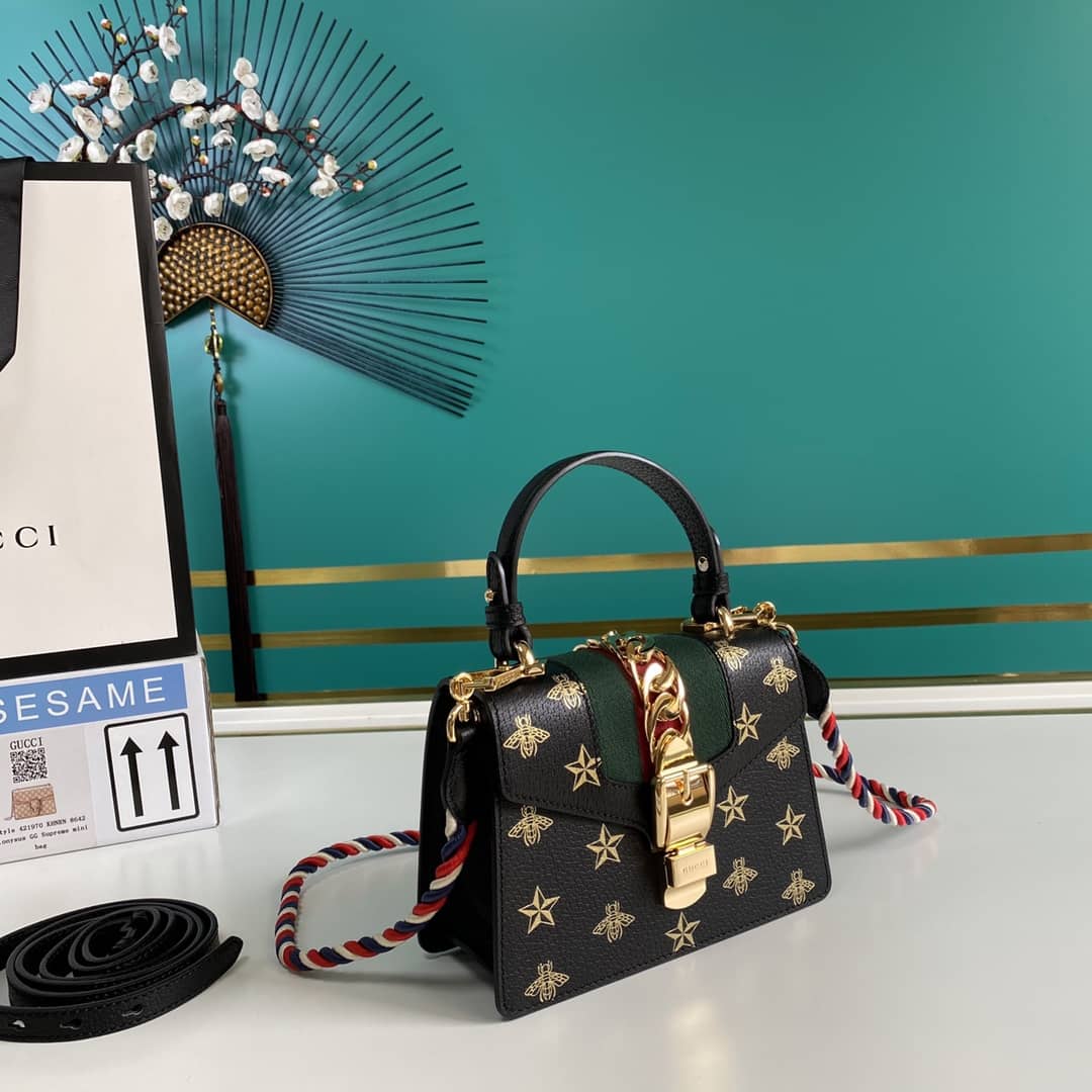 Best Replica Gucci Womens Sylvie Leather Mini Bag Replica 470270 - Colareps