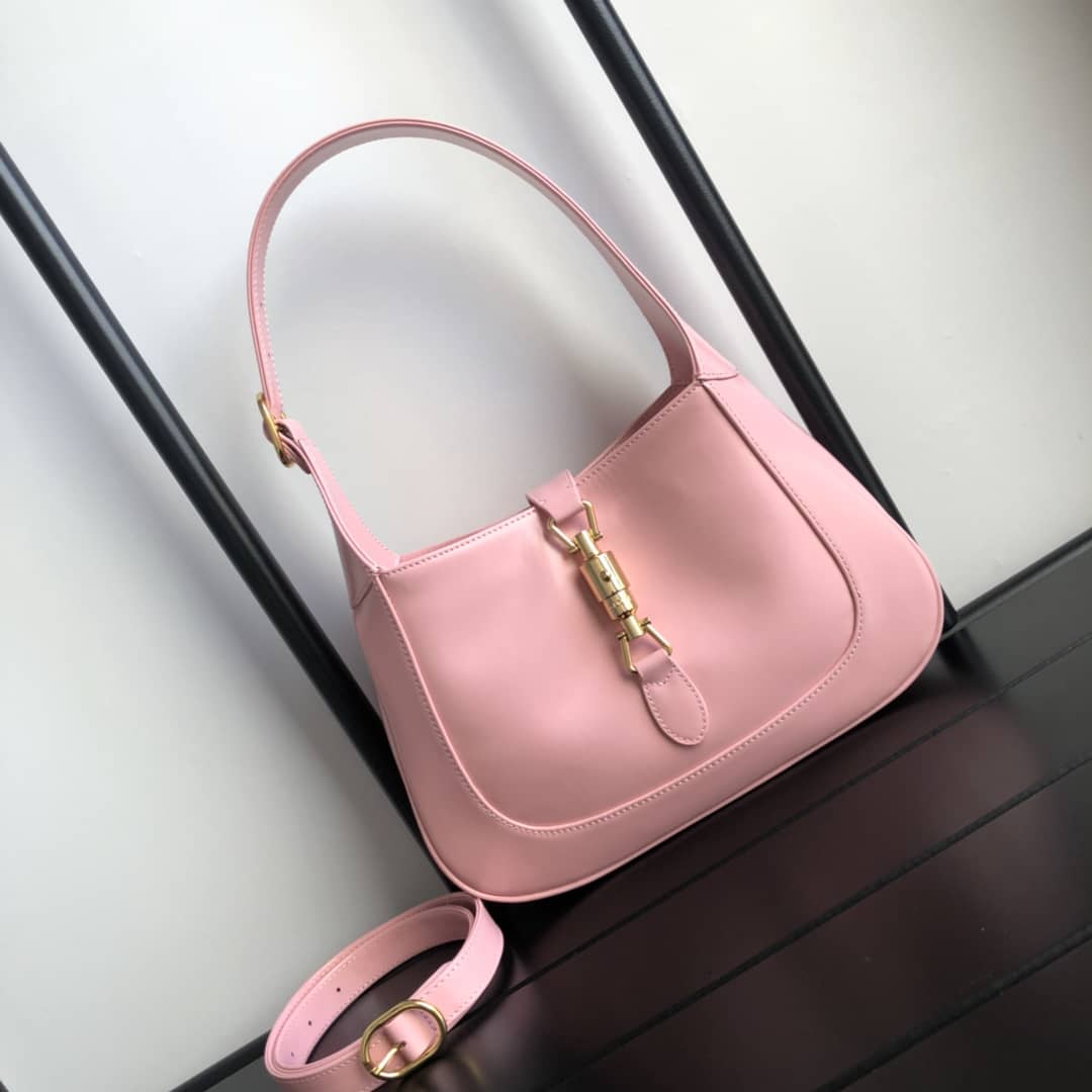 Best Replica Gucci GG Jackie 1961 Small Hobo Shoulder Bag Replica Pink 636709 - Colareps