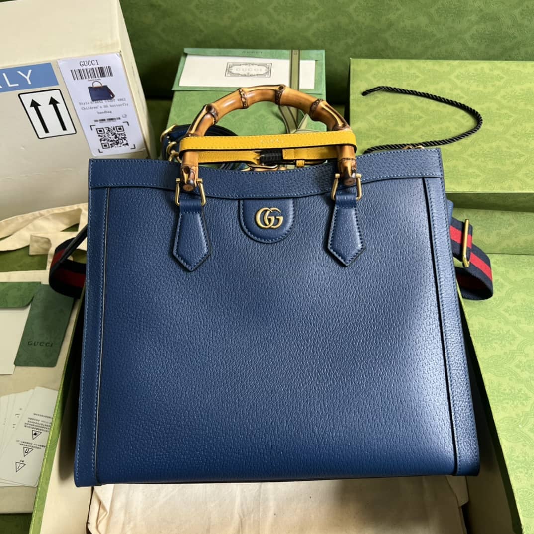 Best Replica Gucci Diana Medium Blue 678842 Replica Tote Bag - Colareps