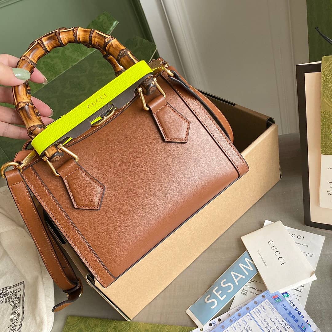 Best Replica Gucci Diana Mini Bamboo Tote Bag Replica Brown 655661 - Colareps