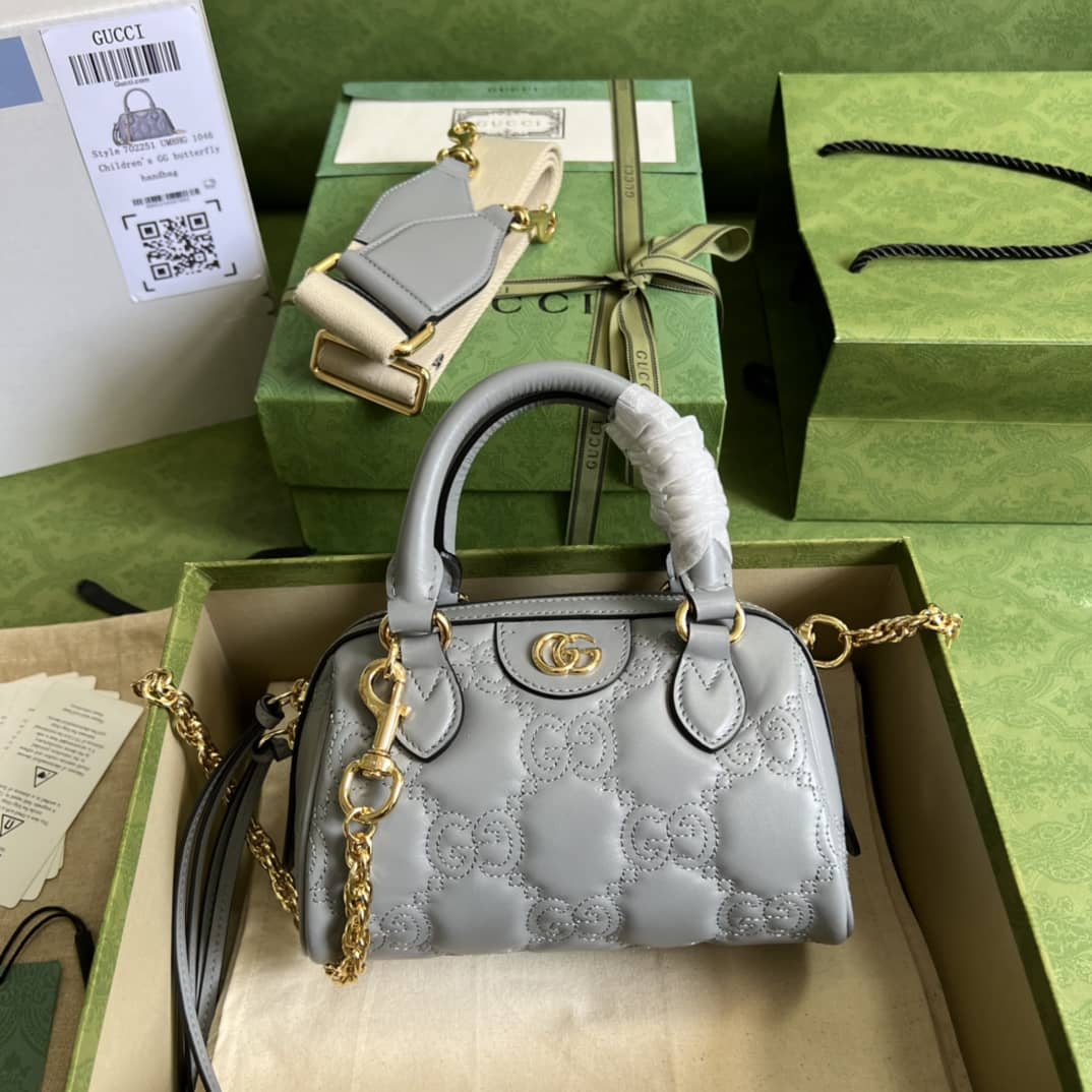 Best Replica Gucci GG Matelassé Leather Top Handle Shoulder Bag 702251 Replica - Colareps