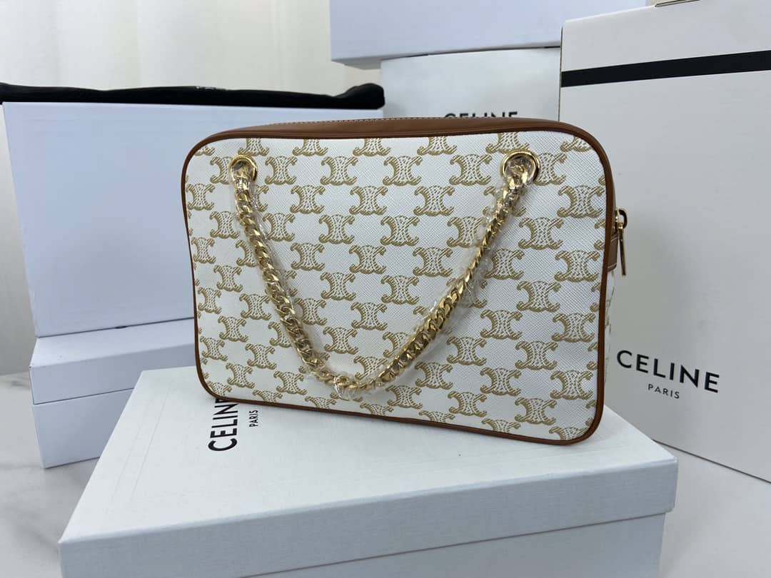 Best Replica Celine Bag Dupe Triomphe Canvas Calfskin Small Patapans Bag - Colareps