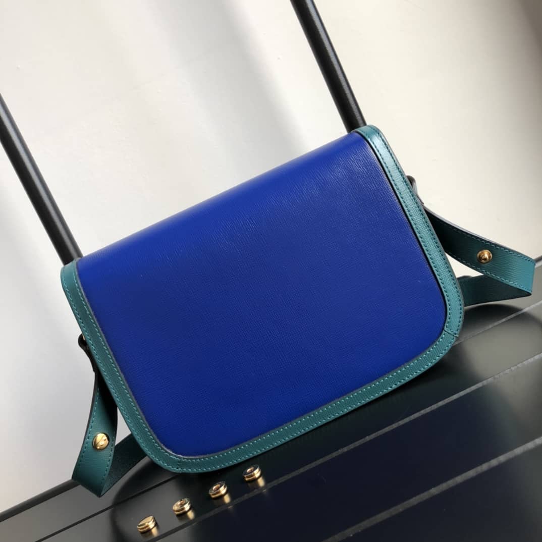 Best Replica Gucci Horsebit 1955 Shoulder Bag Replica Blue 602204 - Colareps