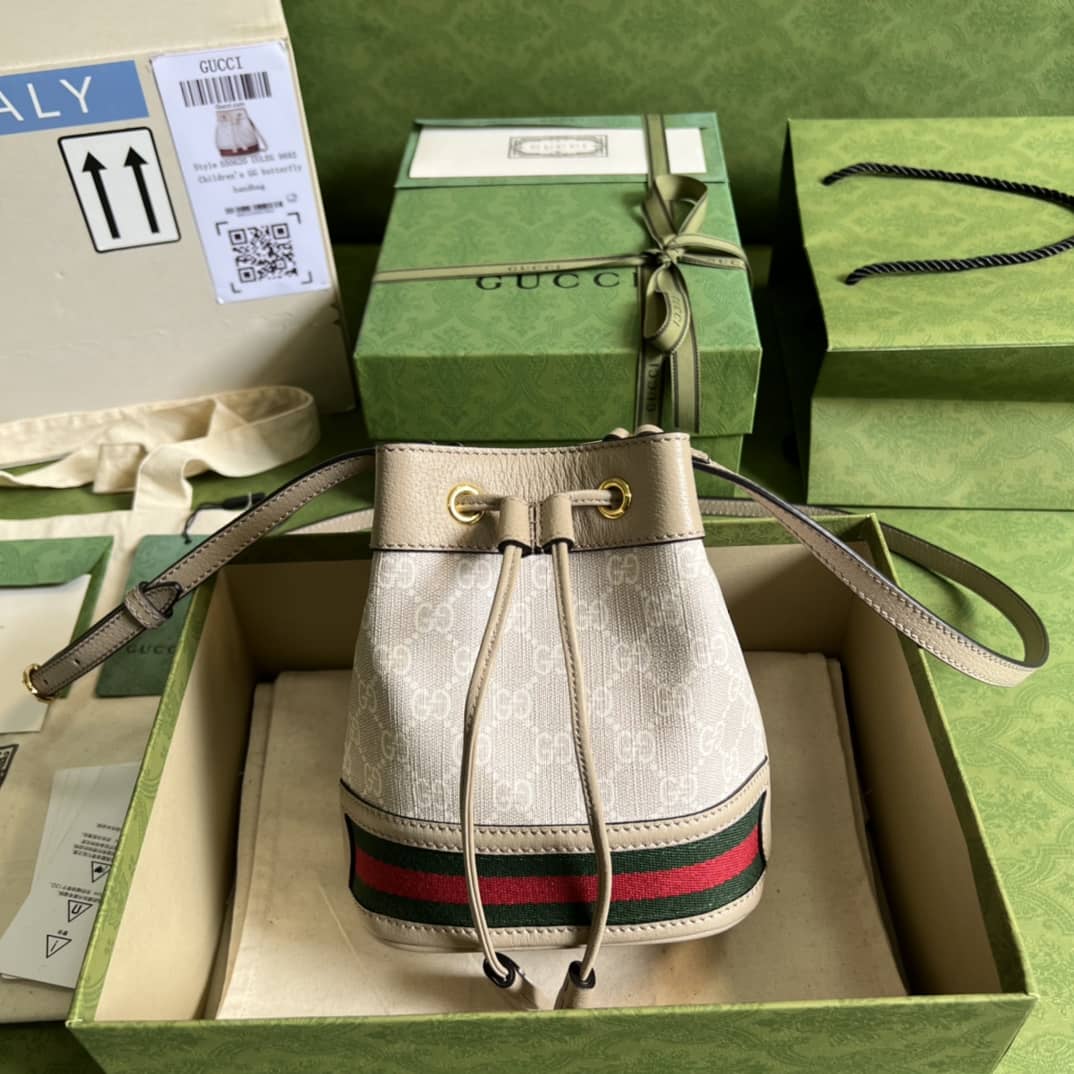 Best Replica Gucci Ophidia Mini GG Supreme 550620 Replica Bucket Bag - Colareps
