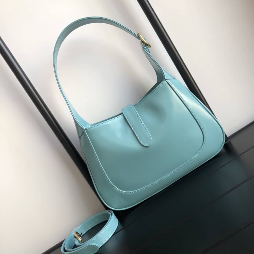 Best Replica Gucci GG Jackie 1961 Small Hobo Shoulder Bag Replica Blue 636709 - Colareps