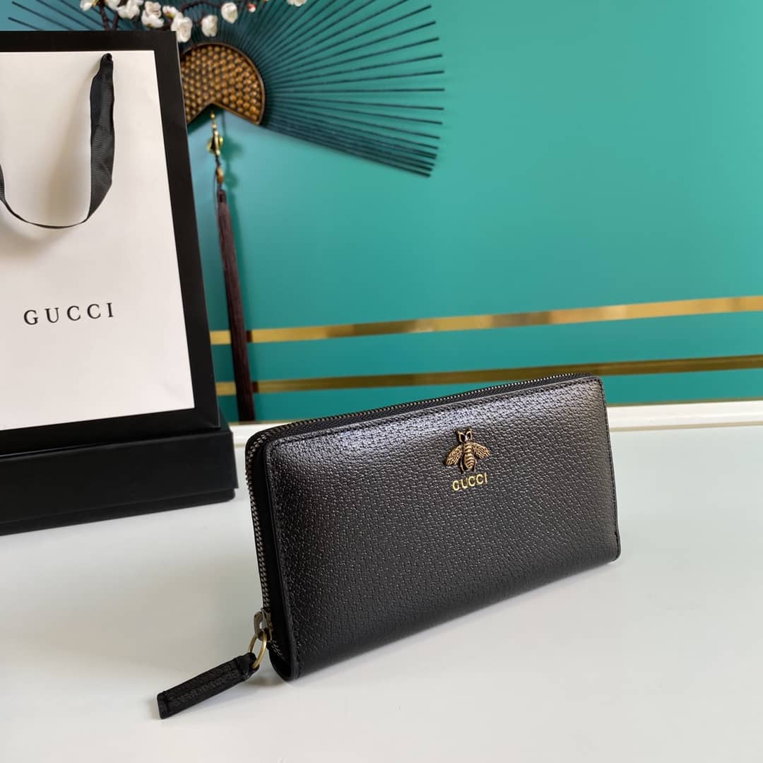 Best Replica Gucci Animalier Leather Zip Around Wallet 523667 Replica - Colareps