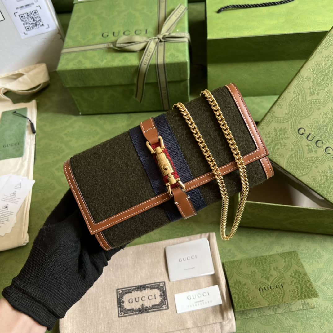 Best Replica Gucci Jackie 1961 Shoulder Bag Chain Wallet Replica 652681 - Colareps