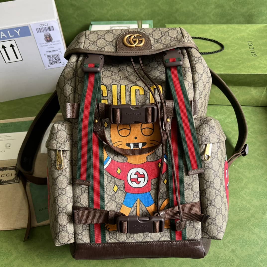 Best Replica Gucci Webbing GG Skateboard 690999 Replica Backpack - Colareps