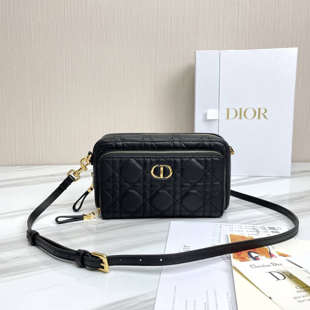Best Replica Christian Dior Caro Double Calfskin Pouch - Colareps