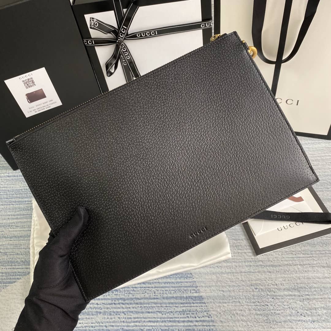 Best Replica Gucci GG Marmont Leather Pouch Replica 475317 - Colareps