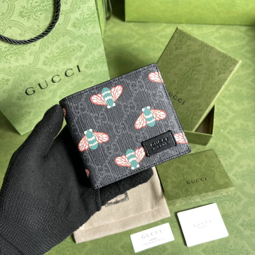 Best Replica Gucci Kingsnake Print GG Supreme Wallet Replica 451268 - Colareps