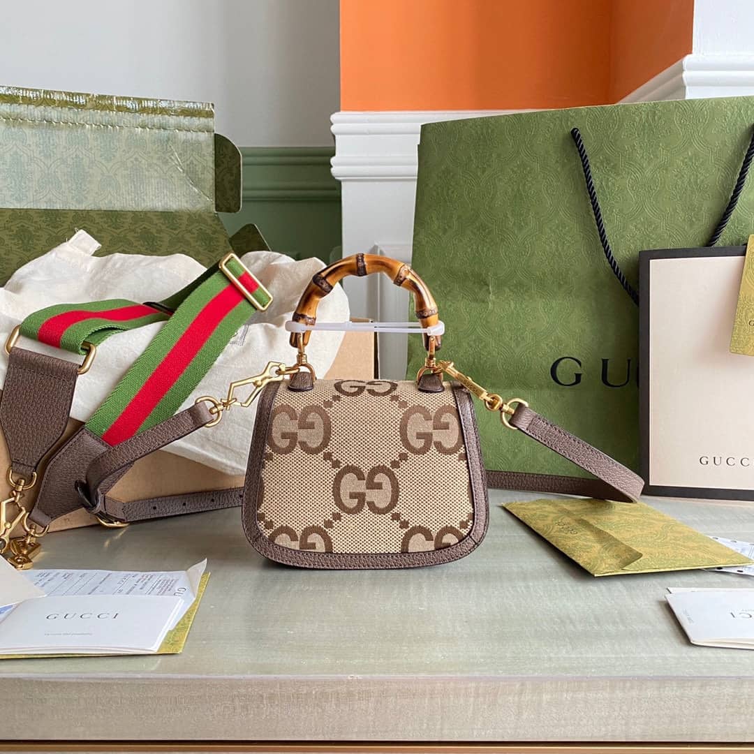 Best Replica Gucci Bamboo 1947 Mini Top Handle Crossbody Bag 686864 Replica - Colareps