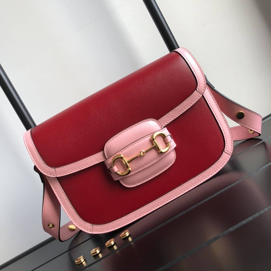 Best Replica Gucci Horsebit 1955 Shoulder Bag Replica Red 602204 - Colareps