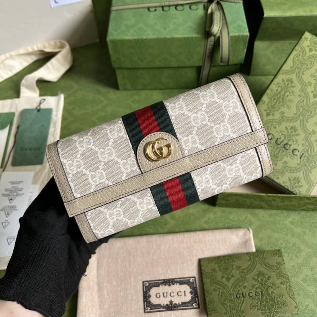 Best Replica Gucci Ophidia GG Continental Wallet Brown 523153 Replica - Colareps
