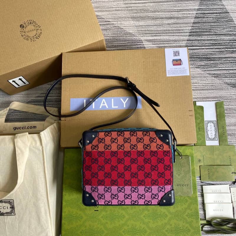 Best Replica Gucci GG Supreme Leather Shoulder Bag Replica Colorful 626363 - Colareps
