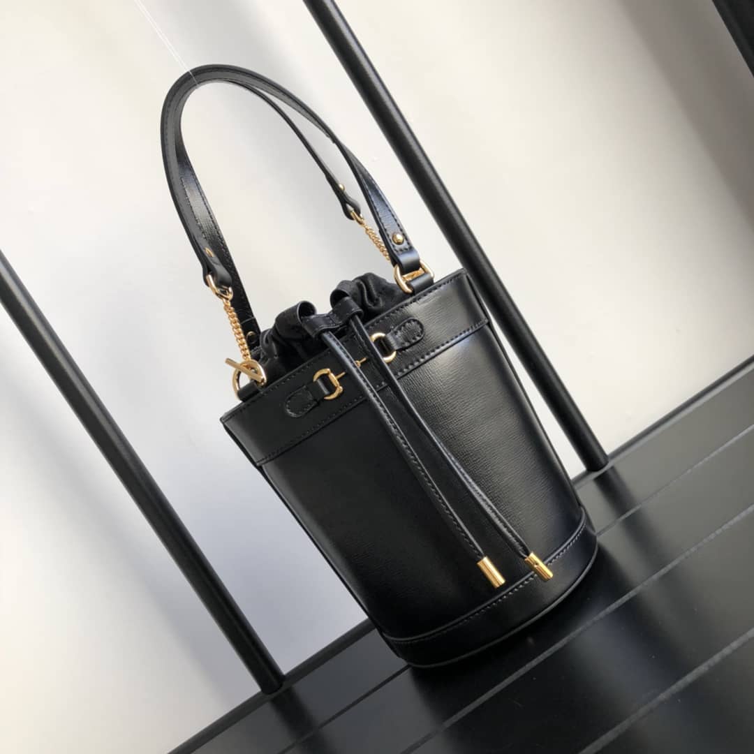 Best Replica Gucci Horsebit 1955 Small Bucket Bag Replica Black 637115 - Colareps