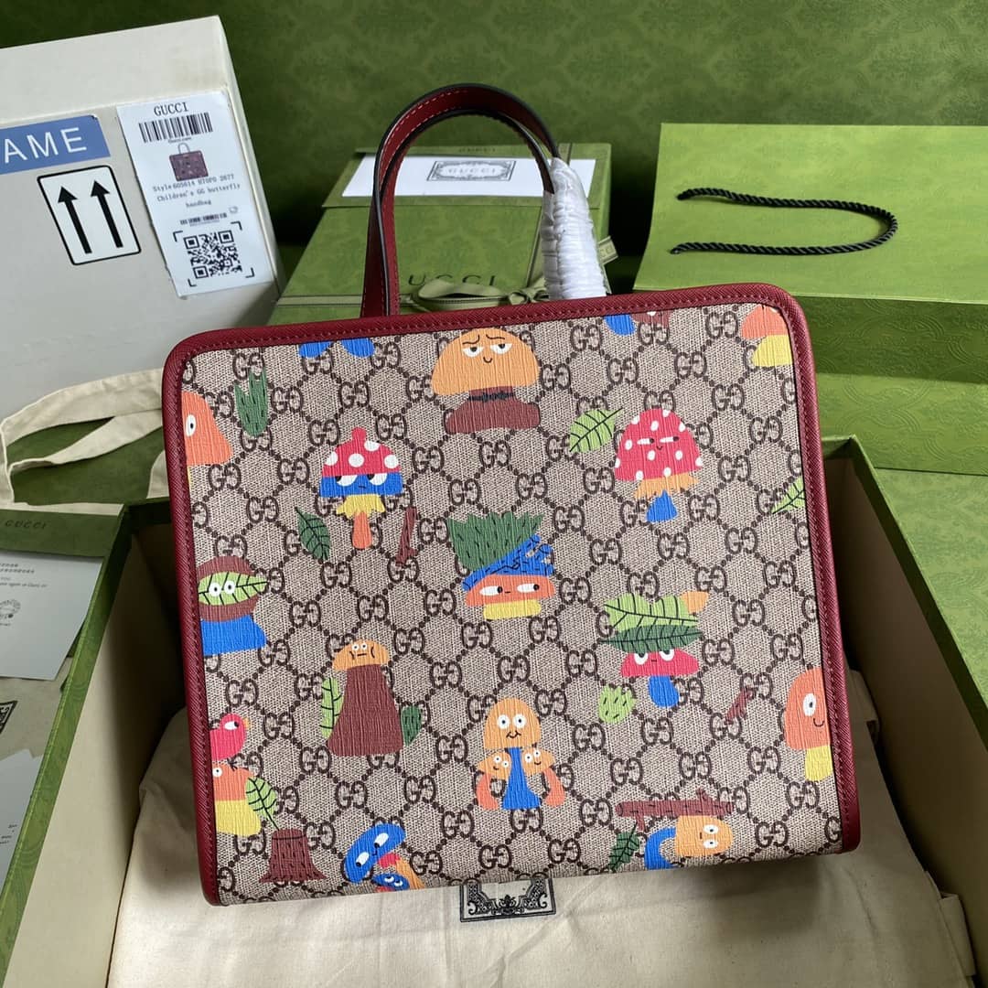 Best Replica Gucci GG Printed Multicolor Kids Girl Tote Replica 605614 - Colareps